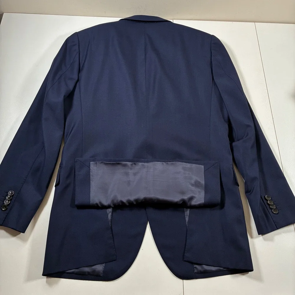 Suitsupply Vitale Barberis Canonico Lazio Blazer 42L Navy Blue Super 110s Modern